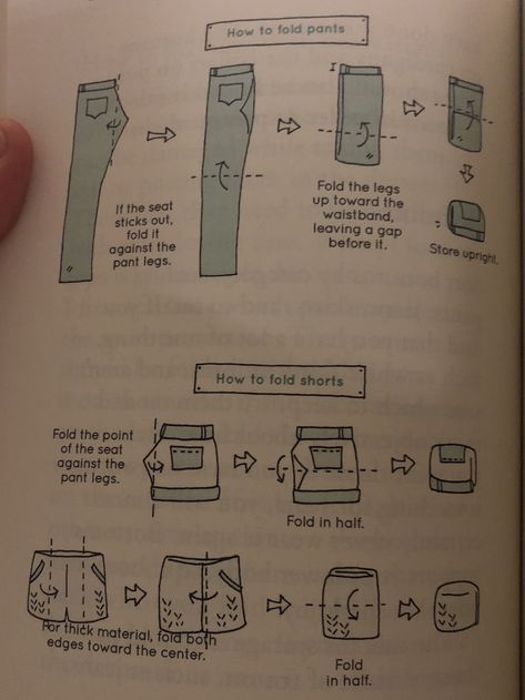 KonMari - folding pants How To Fold Shorts, How To Fold Pants, Konmari Folding, Pikachu Art, Clothes Organization Diy, Kids Pants, Stick It Out, Clothes Organization, Organization Hacks