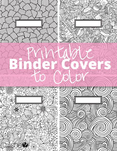 Free Printable Binder Covers to Color #howdoesshe #freeprintables #bindercovers #printables #coloring Binder Covers Diy, Home Organization Binders, Diy Binder, Binder Covers Printable, Binder Cover, Binder Organization, Binder Covers, Clever Crafts, School Organization