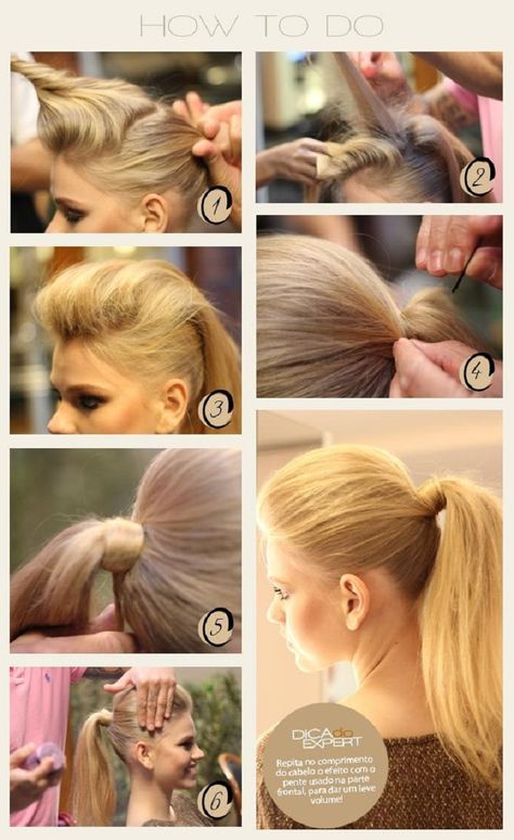 A cute way to wear a ponytail! By teasing your hair a little and a lot of hairspray, you can turn your bad hair day into a BEAUTIFUL MESS! Ponytail Hairstyles Tutorial, Ponytail Tutorial, High Ponytail Hairstyles, Ponytail Hairstyle, Ponytail Hairstyles Easy, Cute Ponytails, A Ponytail, Hairstyle Tutorial, Popular Haircuts