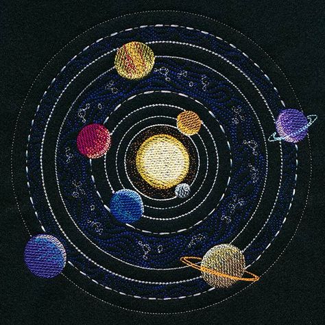 Cool Pillows, Textile Art Embroidery, Freestanding Lace Embroidery, Urban Threads, Sea Design, Zodiac Constellations, Applique Embroidery Designs, Free Machine Embroidery Designs, Our Solar System