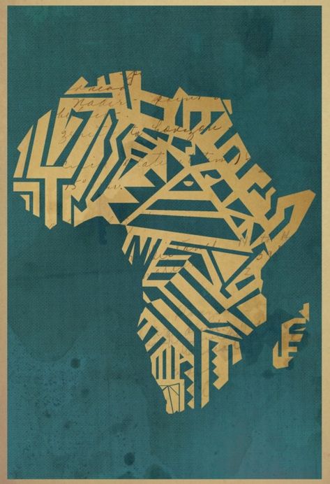 Africa Tattoos, African Tattoo, Map Of Africa, African Map, Afrique Art, Africa Map, Africa Art, Afro Art, Arte Popular