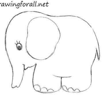 Elephant Drawing Ideas, Draw A Teddy Bear, Easy Elephant Drawing, Draw A Rabbit, Elephants For Kids, Draw An Elephant, Elephant Quilt, Drawing Lesson, Elephant Drawing