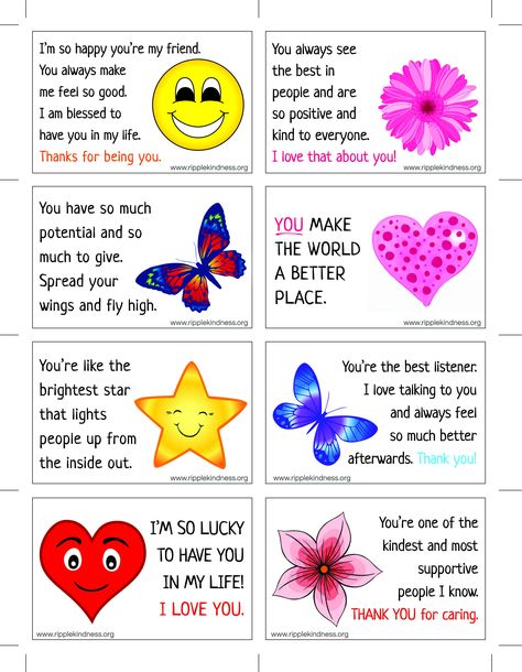 Kindness Love Quotes, How To Encourage Students, Student Compliments From Teacher, Compliment Cards For Students, Compliment Cards Printable, Kind Notes To Yourself, Compliments For Kids, Words Of Encouragement For Students, Kindness Cards For Kids