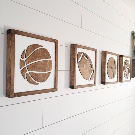 Sports Wall Art 16" - Sports Sign- Sports Bedroom Decor - Basketball - Baseball Wall Art- Footbal... | Etsy (US) Sports Bedroom, Sport Decor, Sport Bedroom, Cnc Ideas, Wal Art, Sports Signs, Sports Room, Handmade Sign, Football Kids