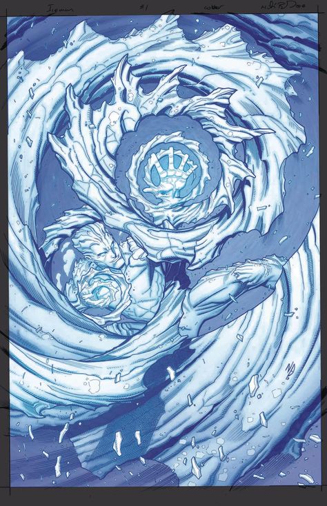 Iceman Comic Art, Ice Man Art, Iceman Xmen, Iceman Marvel, Bobby Drake, Nick Bradshaw, Superhero Squad, Ice Powers, Ice Magic