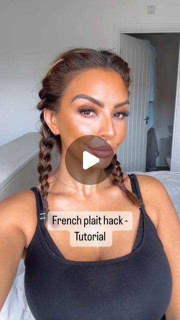 N A T A S H A S A N D H U on Instagram: "Can’t French plait to your head? But want the look? Try this! #hair #hairtutorial #hairideas #plait" Two Plaits Hairstyles, French Plait Hairstyles, Braid Plaits, Plaited Hairstyles, Hair Plaits, French Plait, How To Curl Short Hair, Plaits Hairstyles, Very Short Hair