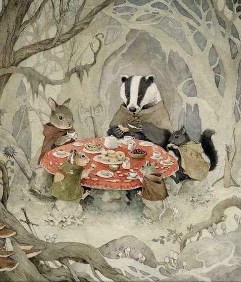 artist Lily Seika Jones Storybook Art Illustrations, Storybook Art, Best Facebook, Fairytale Illustration, Magical Art, Fairytale Art, Tea Parties, Woodland Creatures, Fantasy Illustration