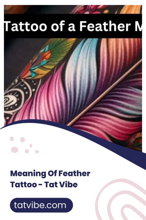 A feather tattoo often symbolizes freedom, spirituality, and connection to nature. Purple Feather Tattoo, Meaning Of Feather Tattoo, Peacock Feather Tattoo Meaning, A Feather Tattoo, Feather Tattoo Placement, Owl Feather Tattoos, Eagle Feather Tattoos, Small Feather Tattoo, Feather Tattoo Meaning