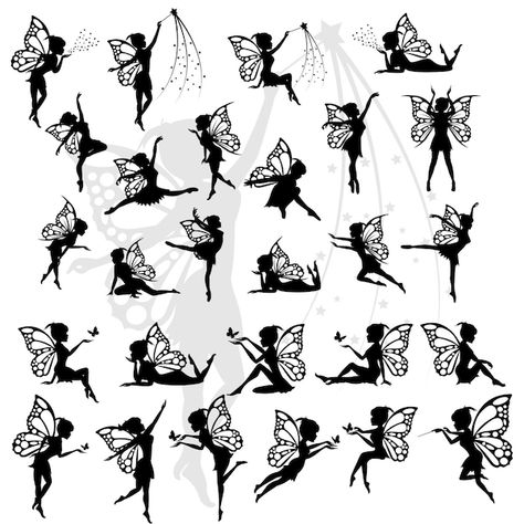 Fairy Vector, Fairy Templates, Fairy Svg, 3d Crafts, Fairy Clipart, Fairy Silhouette, Fairy Tattoo Designs, Fairy Drawings, Fairy Lanterns