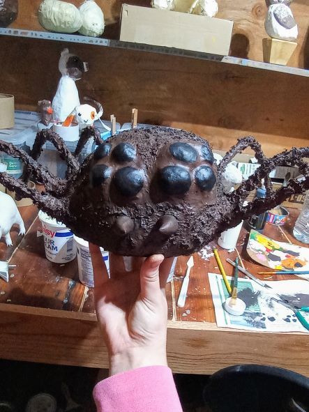 Paper Mache Spider, Paper Mache Balloon, Paper Mache, Balloons, Lily, Sculpture, Halloween, Pattern