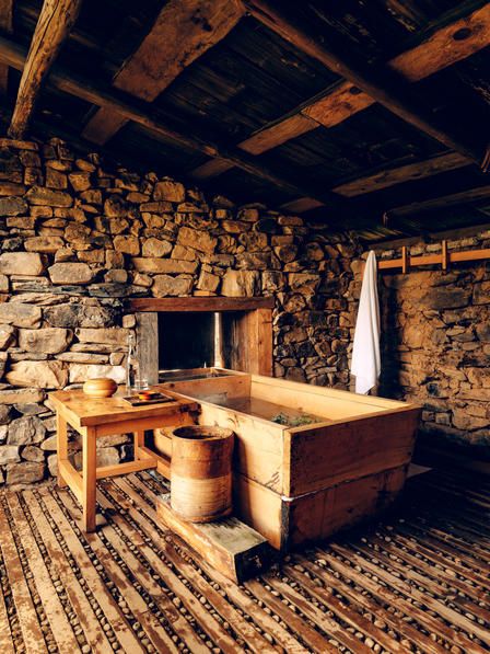 A solo sojourn in the last Himalayan Kingdom - Exclusive Offers at Amankora - Aman Stone Sauna, At Home Sauna, Sauna Forest, Rustic Saunas, Finnish Sauna Aesthetic, Finland Sauna, Hakone Ryokan Private Onsen, Russian Sauna Banya, Sauna Design