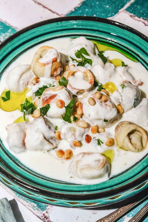 Authentic Shish Barak From Scratch (Dumplings in Yogurt Sauce) Shish Barak, Ramadan Recipes Iftar, Dumpling Filling, Make From Scratch, Homemade Dumplings, Game Recipes, Delicious Donuts, Yogurt Sauce, Game Food