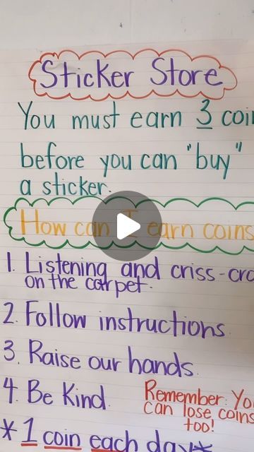 TPT Creator & Elementary Teacher 🇨🇦 on Instagram: "The Classroom Management Strategy that is working for me this spring! 

If you are struggling with summer behaviour already, you might want to save this!

The Sticker Store is a great incentive and also ties in so nicely to Financial Literacy. I started off by inviting my students to create their own paper wallets. Then we brainstormed ways we can earn coins (being kind, listening on the carpet, etc.). Students can earn one coin each day and they can also lose a coin if they make poor choices (deposits and withdrawals!). 

I also purchased the stickers on @amazonca - price is decent, usually under $10 for a pack of 100 or so, and they last quite awhile! 

Would you try this in your classroom? Let me know!

Thanks to @melissamseco for the One Coin, Class Management, Classroom Management Strategies, Financial Literacy, Elementary Teacher, Teacher Hacks, You Tried, Classroom Management, The Creator