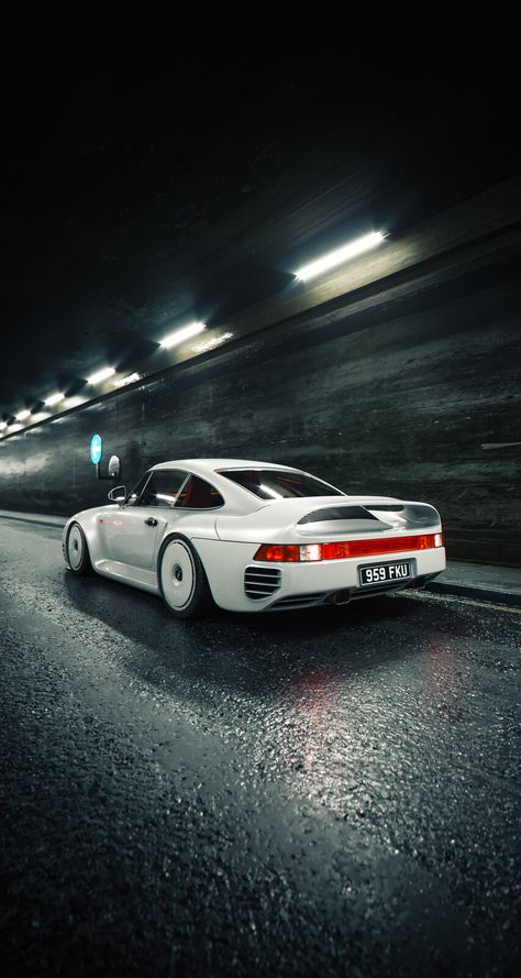 Khyzyl Saleem Art - F40 x 959 / CGI Khyzyl Saleem, Porsche 959, Mercedes Wallpaper, Dream Cars Bmw, Porsche 550, Dream List, Vw Porsche, Classic Porsche, Japan Cars