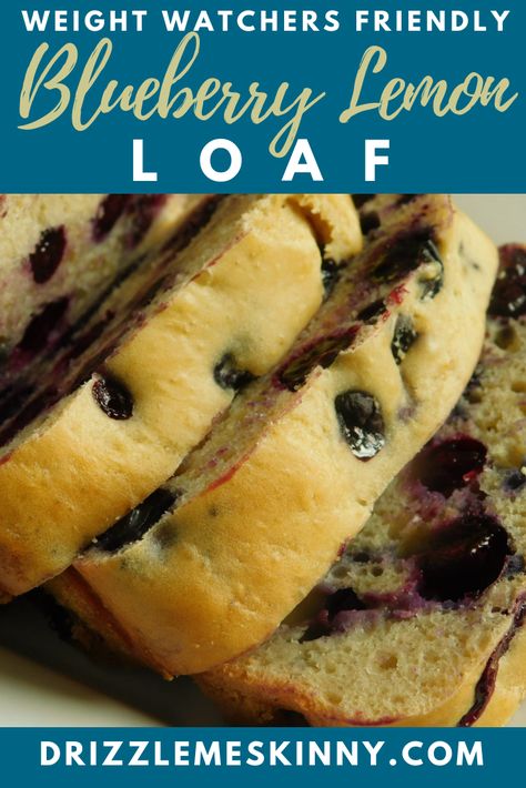 Blueberry Lemon Loaf, Lemon Blueberry Loaf, Blueberry Loaf, Recipe Builder, Weight Watchers Recipes Desserts, Blueberry Bread, Healthy Blueberry, Lemon Loaf, Points Recipes