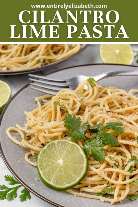 Elevate your pasta game with this quick Cilantro Lime Pasta recipe. Fresh herbs, tangy lime, and a hint of cumin create a mouthwatering dish in minutes. Cilantro Lime Chicken Pasta, Lime Pasta, Cilantro Lime Pasta, Fresh Pasta Recipes, Drying Cilantro, Cilantro Lime Chicken, Pasta Ingredients, Lemon Pasta, Quick Weeknight Dinners