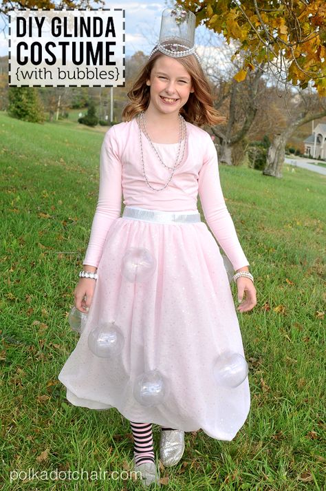 Glinda Halloween Costume Ideas Glenda Costume Diy, Diy Glinda Costume, Diy Glenda Dress, Wicked Costumes Glinda, Glinda The Good Witch Costume Diy, Kids Mummy Costume, Ariel Halloween, Ariel Halloween Costume, Mad Scientist Costume