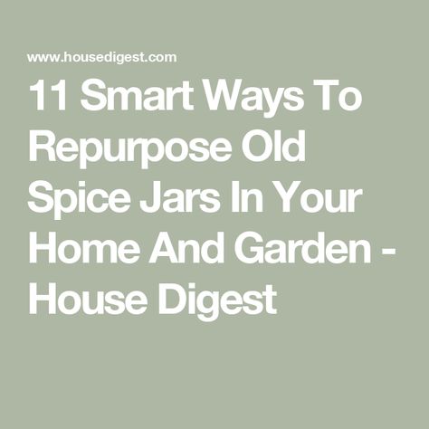 11 Smart Ways To Repurpose Old Spice Jars In Your Home And Garden - House Digest Repurpose Spice Jars, Spice Jar Crafts, Glass Spice Jars, Old Spice, Mini Candles, Small Jars, Garden House, Supplies Organization, Small Containers