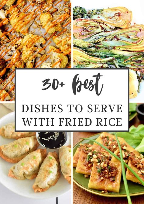 What to Serve with Fried Rice: 30+ Best Side Dishes Sides For Chinese Food, What Goes With Fried Rice, Fried Rice Side Dish, Asian Ribs Recipe, White Rice Dishes, Shrimp Side Dish, Rice Recipes Side, Vegetable Fried Rice Recipe, Teriyaki Chicken And Rice