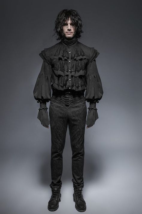 Victorian Fashion Male, Victorian Male Fashion, Goth Fashion Men, Romantic Goth Outfits, Victorian Male, Goth Male, Dark Gothic Fashion, Traditional Goth, Victorian Boy