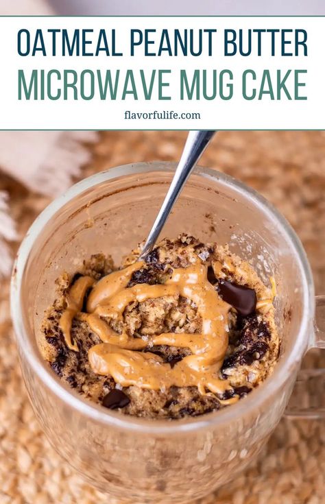 This microwave mug recipe creates a delightful chocolate peanut butter oatmeal mug cake perfect for a quick breakfast. It combines rich chocolate and creamy peanut butter with hearty oatmeal to create an ooey gooey treat that cooks in just minutes. Oatmeal Mug Cake, Banana Chocolate Oatmeal, Chocolate Peanut Butter Oatmeal, Baked Breakfast Casserole, Microwave Mug Recipes, Keto Oatmeal, Mug Recipe, Peanut Butter Pancakes, Peanut Butter Breakfast