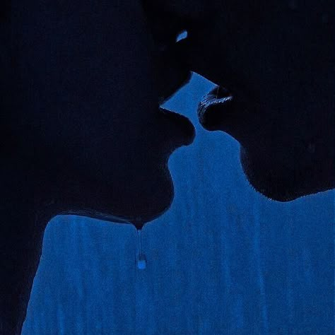 Mouth Kiss, Ancestral Healing, Blue Aesthetic Dark, Behind Blue Eyes, Drawing Styles, Everything Is Blue, Kissing In The Rain, Out Of Your Mind, Fotografi Vintage