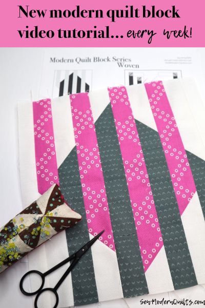 Woven Block: Modern Quilt Block Series Woven Quilt, Simple Cabin, Quilt Techniques, Quilts Modern, Modern Quilting Designs, Modern Quilt Blocks, Block Quilts, Big Block Quilts, Improv Quilting