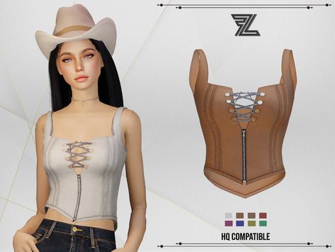 Ts4 Corset Cc, The Sims 4 Cowgirl Cc, Cowboy Sims 4 Cc Clothes, Sims 4 Cowgirl Hat, Ts4 Western Cc, Sims4 Country Cc, Sims 4 Cc Cowgirl Clothes, Sims 4 Farm Clothes, Corset Sims 4 Cc