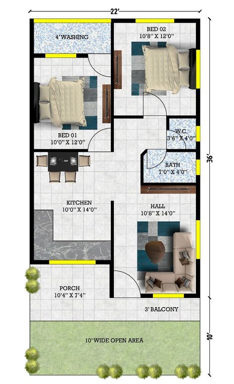 2bhk Floor Plan, Small Row House Design, 30x50 House Plans, House Structure, North Facing House, 20x40 House Plans, 30x40 House Plans, House Checklist, 2bhk House Plan