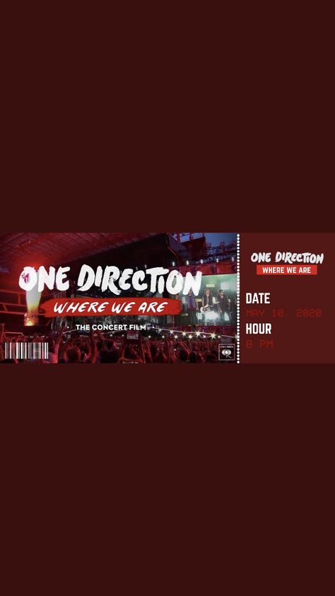 One Direction Concert Tickets, One Direction Tickets, One Direction Party, Paper Figures, Where We Are Tour, One Direction Facts, One Direction Concert, Ticket Template, One Direction Pictures