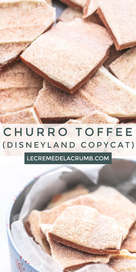 Cinnamon Magic, Churro Toffee, English Toffee Recipe, Traditional Easter Desserts, Toffee Recipe, Homemade Snickers, Disneyland Food, Easter Desserts Recipes, Best Sweets