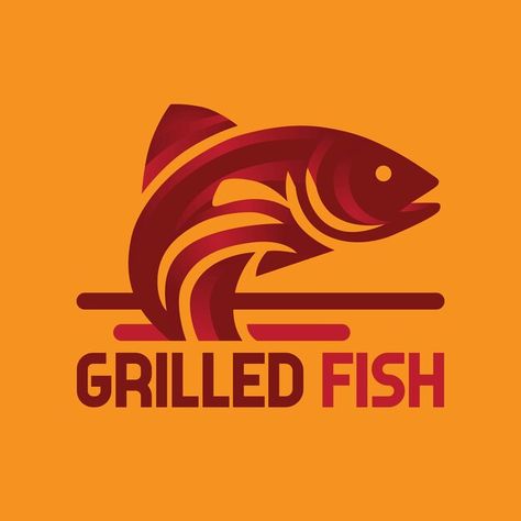 Fish Shop Logo, Seafood Restaurant Logo Design, Fish Design Logo, Fish Logo Design Ideas, Fish Restaurant Logo, Fish Logo, Logo Psd, Technology Icon, Card Banner