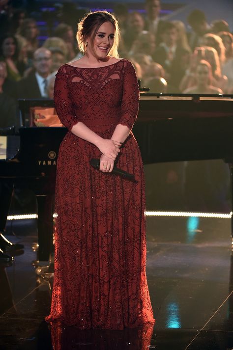 Adele - Grammy Awards Adele Dresses Style, Adele Style, Grammy Outfits, Plus Size Evening Gown, Adele Dress, Plus Size Gowns, فستان سهرة, Mom Dress, Guest Outfit