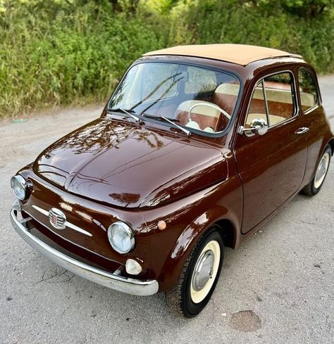 Old Timey Cars, Classic Fiat 500, Vintage Fiat 500, Classic Cars Aesthetic, Fiat 600 Vintage, Vintage Fiat, Fiat 500 Vintage, Fiat Car, 60s Cars