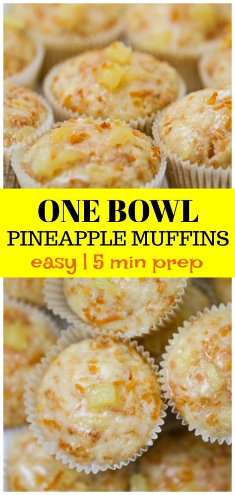 Easy Canned Pineapple Recipes, Snacks With Pineapple, Recipes Using Canned Pineapple, Canned Pineapple Recipes Desserts, Canned Pineapple Recipes, Muffins Chocolate Chip, Vegan Budget, Pineapple Muffins, Aip Breakfast