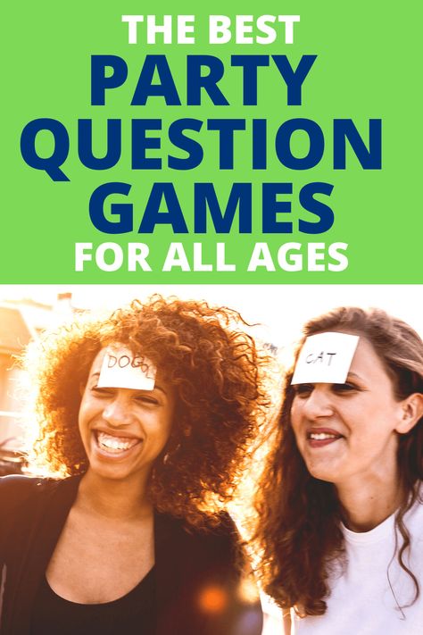 BEST PARTY QUESTION GAMES - fun teen party games or adult party games for parties all year #partygames #partyquestions #teengames #teenparty #adultgames Engaging Games For Adults, Party Games For Small Groups, Fun Teen Party Games, Adult Party Games Funny, Games For Small Groups, Dinner Party Games For Adults, Emerald City Party, Witch And Warlock, Best Friend Party