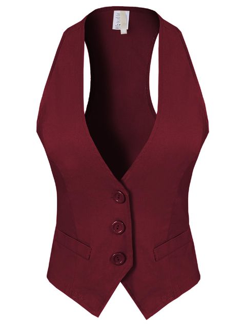 Free 2-day shipping. Buy Made by Olivia Women's Dressy Casual Versatile Racerback Vest Tuxedo Suit Waistcoat Burgundy 1XL at Walmart.com Waistcoat Design, Vest Tuxedo, Vest Outfits For Women, Waistcoat Woman, Suit Waistcoat, Woman Suit Fashion, Tuxedo Suit, Work Wear Women, Vest Outfits