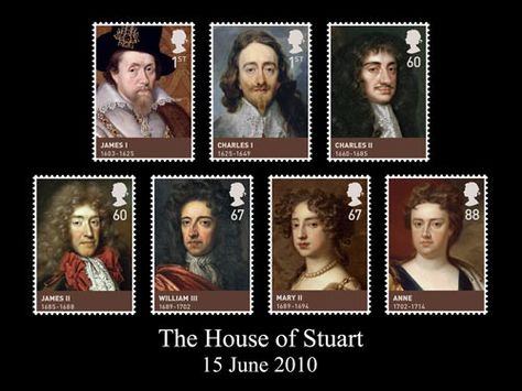 The House of Stuart - The Stuarts ruled Scotland for over two centuries before inheriting the English throne and established a reputation as both ambitious and accident-prone. Of nine monarchs, six of them died violently. They ruled Britain from 1603, when the Union of the Crowns caused James VI of Scotland to become James I of England. Stuart rule ended in 1714. House Of Stuart, Oliver Cromwell, Edward Iv, Gunpowder Plot, King James I, Marie Stuart, Charles I, Stamp Of Approval, Charles Ii