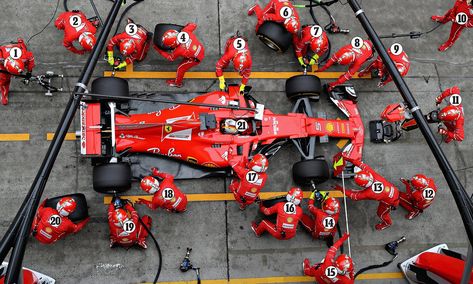 Formula One pit stop: How does the crew ... Chinese Grand Prix, Lighting Control System, Tire Change, Pit Crew, Minds Eye, Car Radiator, Sebastian Vettel, Right Brain, Formula 1 Car