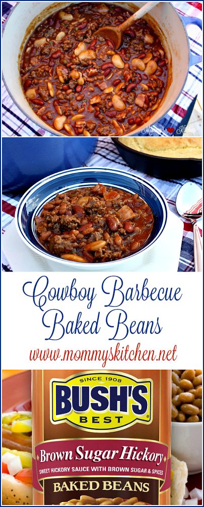 Cowboy Beans Recipe, Baked Bean Recipe, Homemade Baked Beans Recipe, Cowboy Baked Beans, Garlic Mustard, Bbq Beans, Homemade Baked Beans, Texas Kitchen, Cowboy Beans