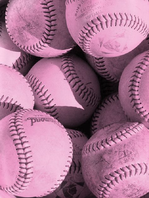 Pink Baseball Aesthetic, Pink Softball Aesthetic, Softball Wallpaper Iphone Backgrounds, Iphone Backgrounds Aesthetic, Softball Wallpapers, Aesthetic Softball, Pink Softball, Softball Aesthetic, Widget Wallpaper