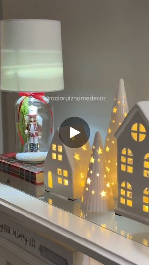 Diy Christmas Decorations Videos, Dollar Tree Lanterns Diy Christmas, Dollar Tree Christmas Light Post, Diy Christmas Lanterns Ideas, Dollar Store Christmas Lamp Post, Christmas Table Deco, Diy Christmas Scene Lantern, Lantern Christmas Decor, Dyi Christmas Decorations For Home Dollar Stores Center Pieces