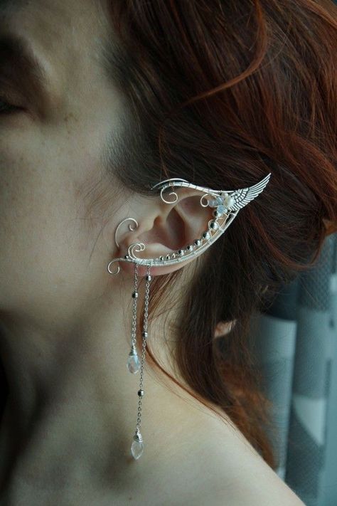 Elven Ears, Elf Ear Cuff, Elf Ears, Magical Jewelry, Fantasy Jewelry, Pretty Jewellery, Ear Jewelry, Cute Jewelry, Jewelry Ideas