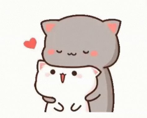 Peachcat Cuddle GIF - Peachcat Cuddle Hug - Discover & Share GIFs Cuddling Gif, Calin Gif, Animiertes Gif, Cute Cat Illustration, Chibi Cat, Cute Bear Drawings, Cute Kawaii Animals, Cute Cartoon Images, Two Cats