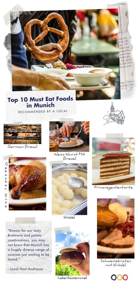 Discover the diverse range of foods you can expect on your next trip to Munich with this handy local's guide. Munich Germany Food, Meatloaf Sandwich, Bavarian Recipes, Germany Food, German Bread, Germany Travel Guide, Potato Dumplings, Wheat Beer, Good Foods To Eat