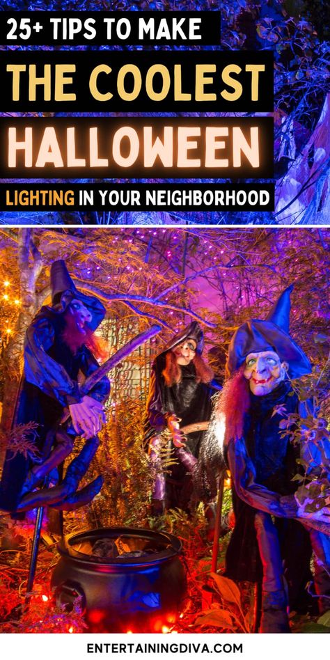 Want to add some outdoor Halloween lighting but need some ideas on what to do? Learn some great ways to add spooky outdoor Halloween decorations to your yard. Spooky Outdoor Halloween Decorations, Halloween Decorations Indoor Scary, Spooky Outdoor Halloween Decor, Halloween Lighting, Halloween Lighting Outdoor, Scary Halloween Decorations Diy, Outdoor Halloween Decorations, Halloween Decor Ideas, Yard Haunt