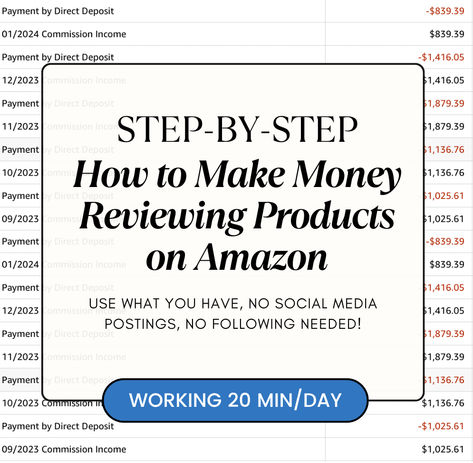 How to Make Money Reviewing Products on Amazon How To Become An Amazon Reviewer, How To Get Paid To Do Amazon Reviews, Amazon Money Making, Amazon Reviews For Money, How To Make Money On Amazon, Amazon Lists, Make Money With Amazon, Make Side Money, Make Money On Amazon