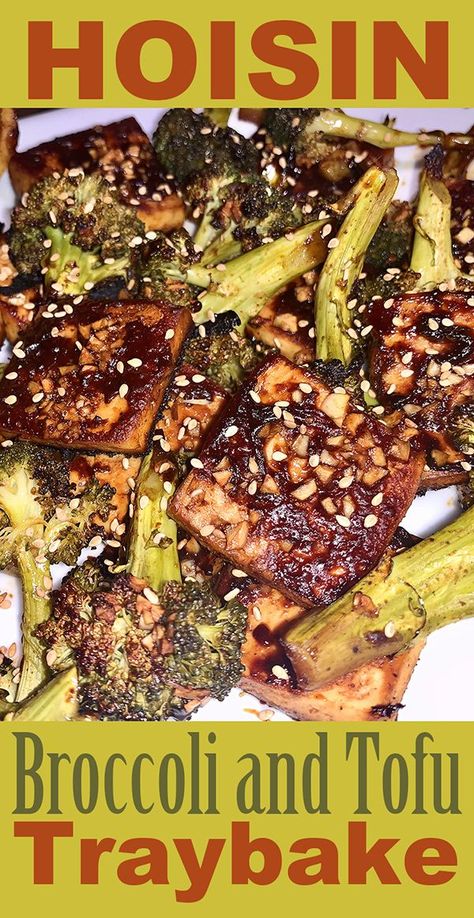 This simple vegetarian traybake combines several pantry staples—hoisin, soy sauce and garlic—with broccoli and tofu and yields a hearty, satisfying main. Vegetarian Traybake, Hoisin Broccoli, Broccoli And Tofu, Hoisin Tofu, Broccoli Tofu, Tahini Sauce, One Pan Meals, Hoisin Sauce, Pantry Staples