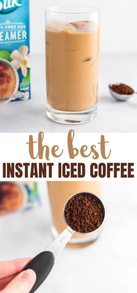 Instant Coffee Drink Recipes, Iced Coffee Healthy Recipe, Homemade Instant Coffee, Iced Coffee Recipe Instant, Instant Espresso Recipes Coffee, Drinks With Instant Coffee, Ice Coffee Recipe With Instant Coffee, Instant Coffee Espresso, Espresso With Instant Coffee