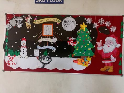 #merrychristmas Notice Board Decoration Ideas School For Christmas, Notice Board Decoration Ideas School, Notice Board Decoration Ideas, Board Decoration Ideas School, Christmas Bulletin Board Decorations, Christmas Board Decoration, Class Board Decoration, Notice Board Decoration, Board Decoration Ideas